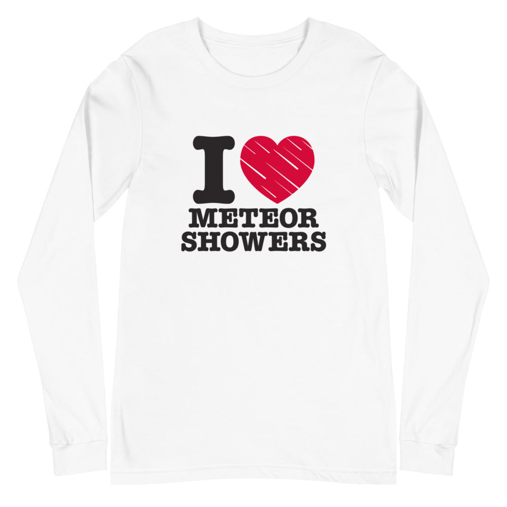 I Love Meteor Showers Long Sleeve Tee – The EarthSky Store